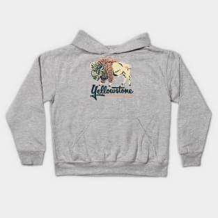 Yellowstone bison Kids Hoodie